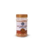 Jar of authentic Bangladeshi Beef Curry masala blend with roasted coriander, cumin, and whole aromatics for tender beef curry