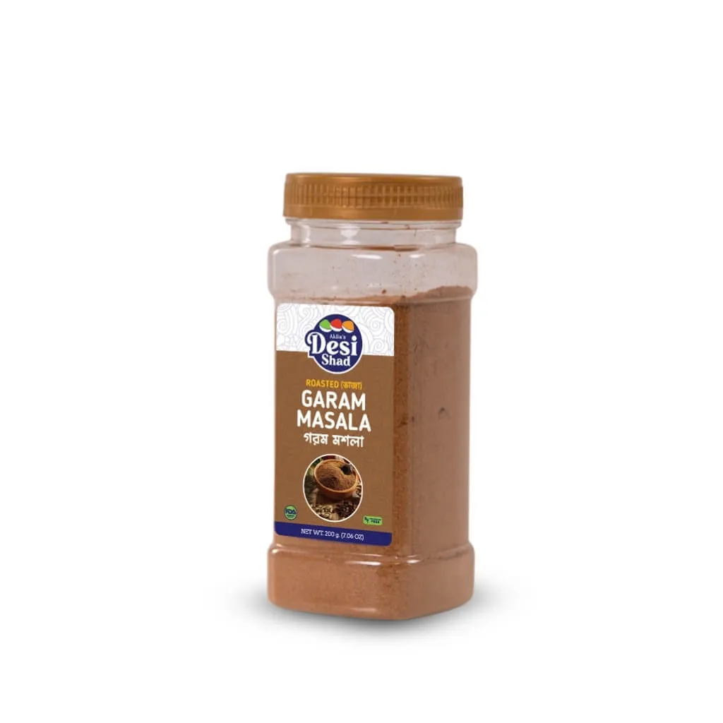 200g jar of authentic 12-spice Bangladeshi garam masala for biryani and beef bhuna finishing