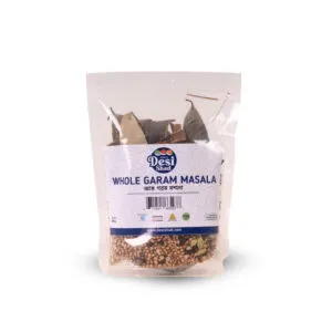Bag of premium whole Bangladeshi garam masala containing cinnamon, cardamom, cloves, and whole aromatics