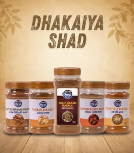 Desi Shad Dhakaiya Shad combo bundle featuring authentic Old Dhaka Kacchi Biryani and Tehari masala jars